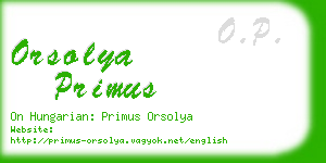 orsolya primus business card